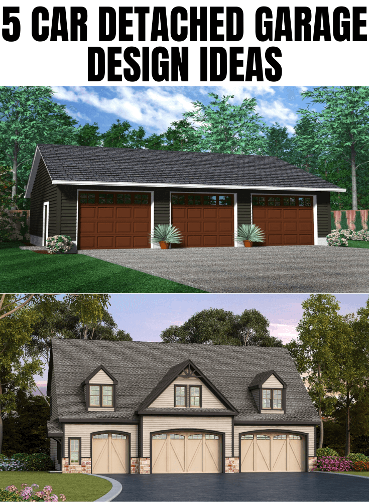 5 CAR DETACHED GARAGE DESIGN IDEAS