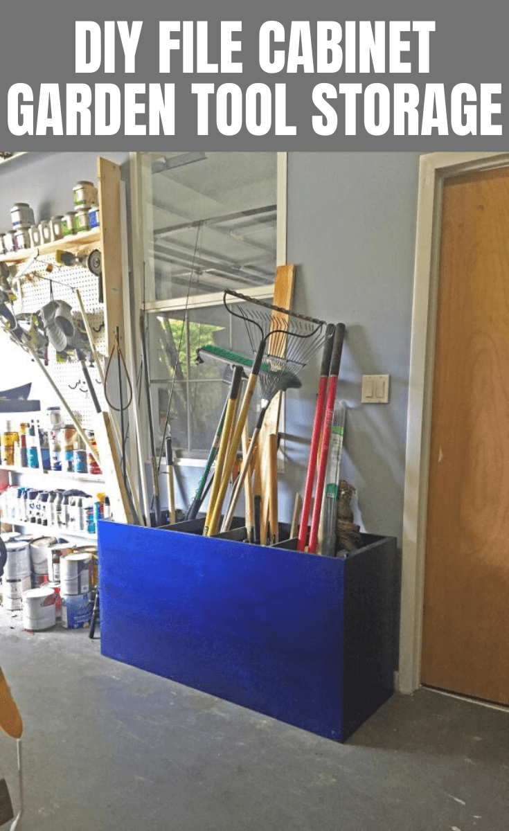 DIY FILE CABINET GARDEN TOOL STORAGE GARAGE ORGANIZATION HACKS