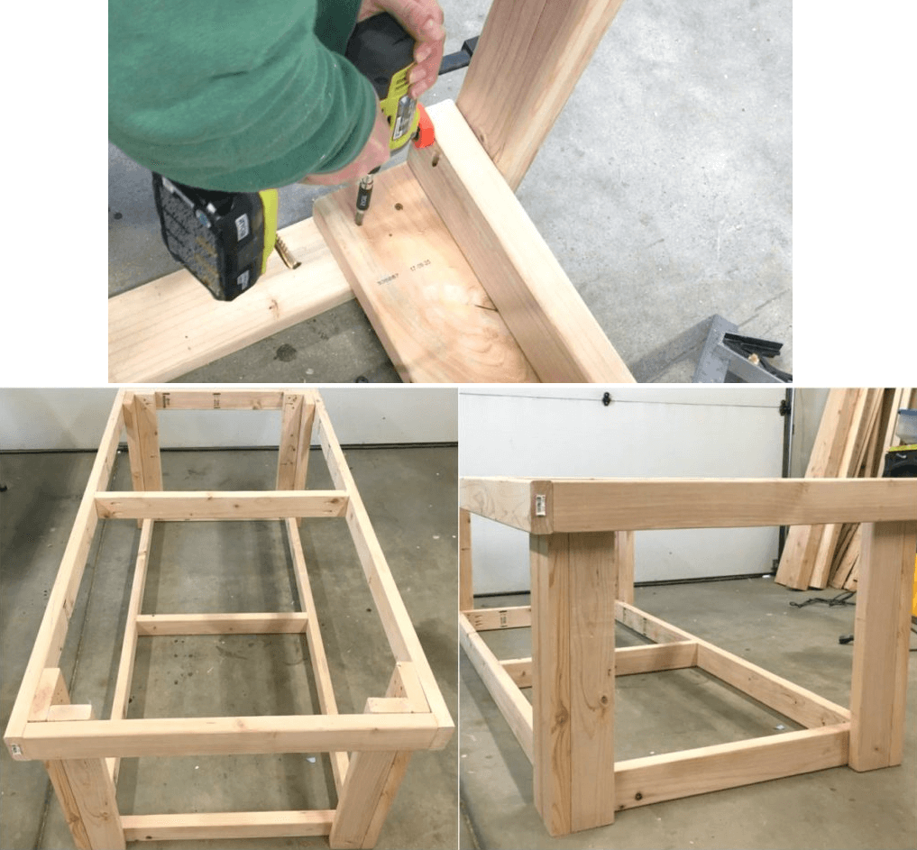 MAKE THE LEGS OF A GARAGE WORKBENCH