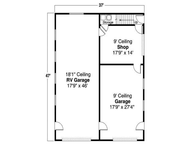 A BACHELOR GARAGE FLOOR PLANS CEILING