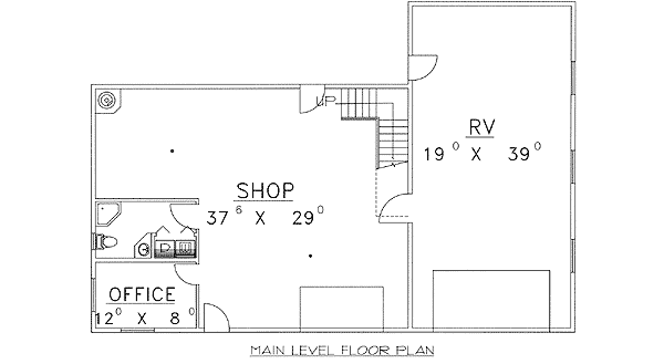 A GENTLEMEN'S GARAGE DESIGN PLANS WITH SMALL OFFICE