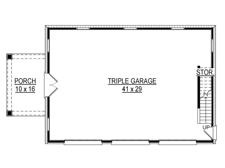 A GUEST QUARTER ON TOP OF A THREE CARS GARAGE DESIGN PLANS