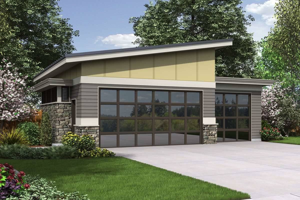 MODERN GARAGE DESIGN PLANS WITH A SHOP