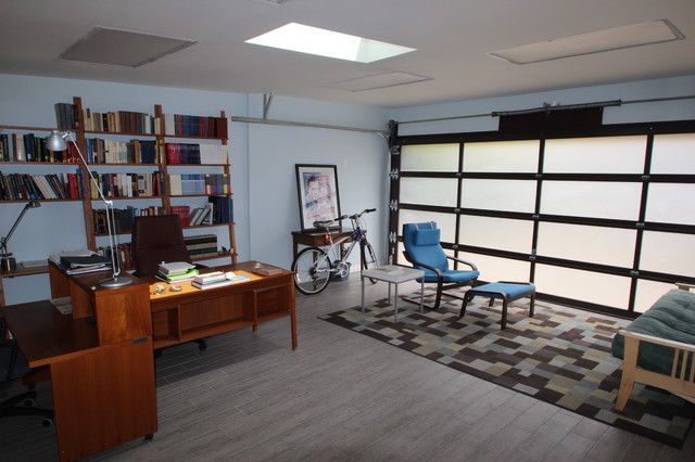 GARAGE MAKEOVER TO OFFICE WITH LIVING AREA