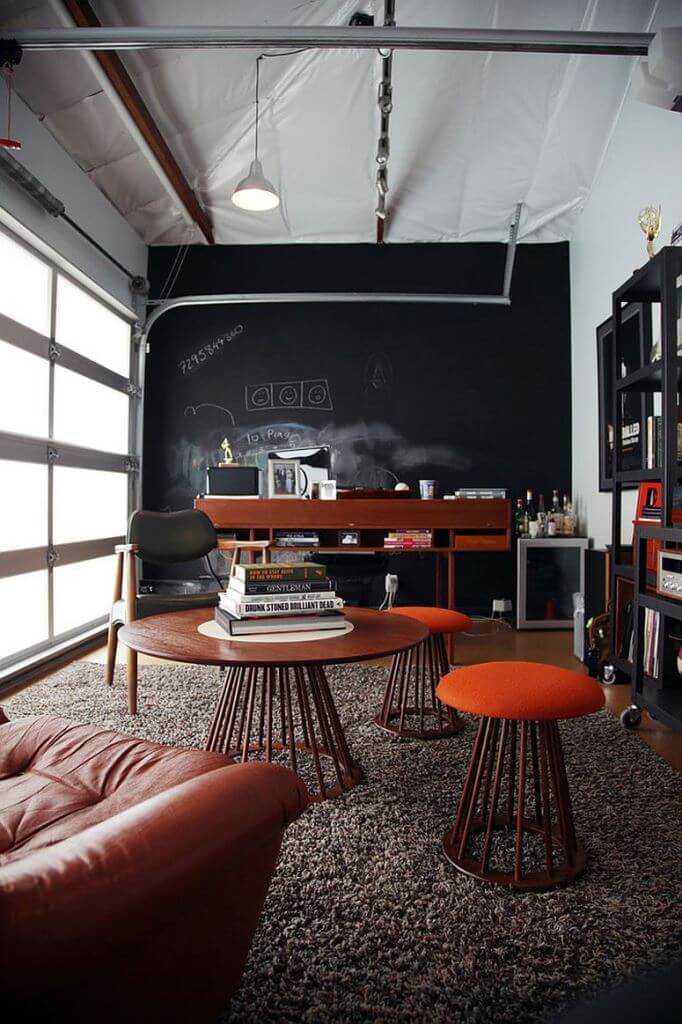 GARAGE MAKEOVER TO POSH AND STYLISH OFFICE