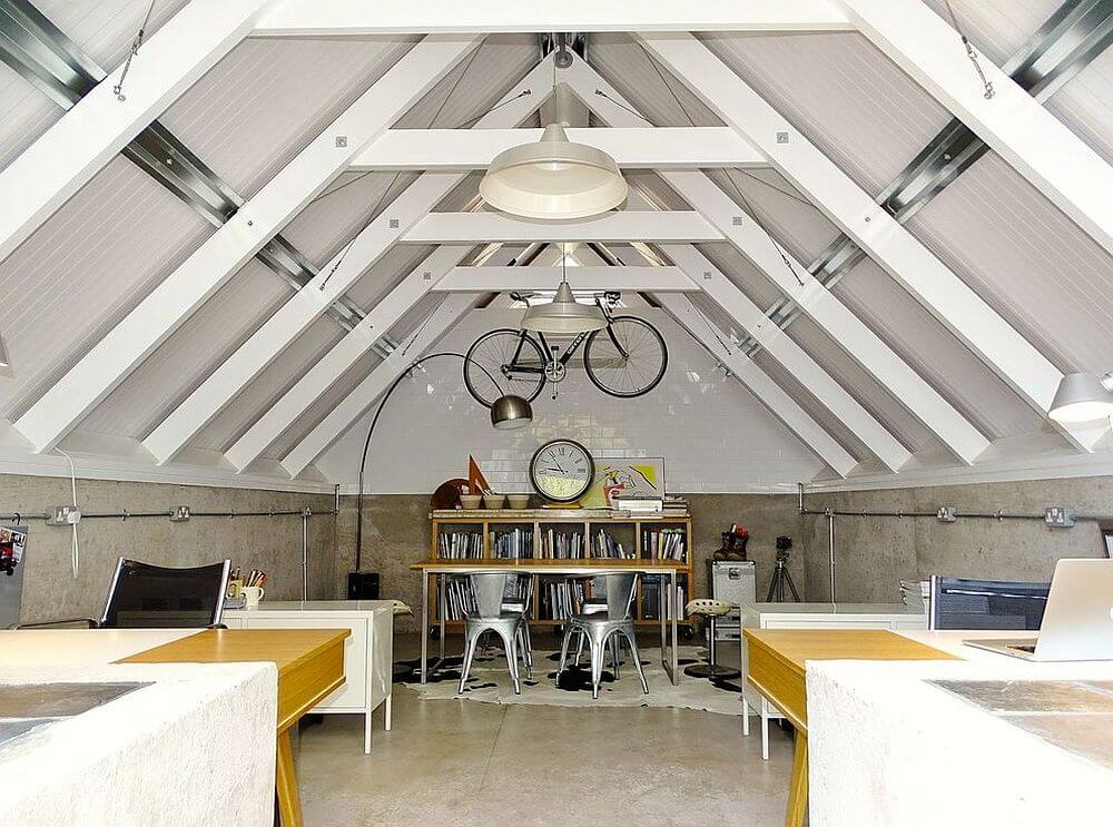 SLEEK AND MODERN GARAGE MAKEOVER TO OFFICE IDEAS