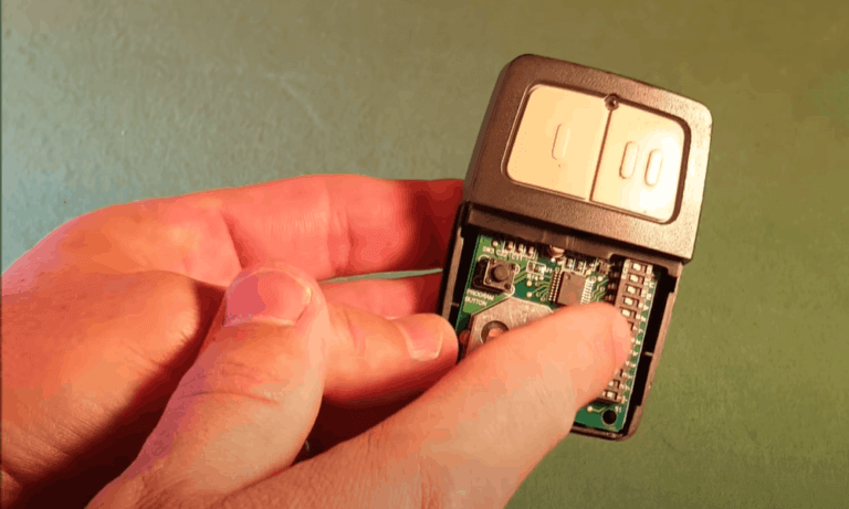 STEP 2 HOW TO CHANGE GARAGE DOOR CODE FOR ENTRIES WITHOUT KEYPAD - RECORD THE SWITCH POSITION