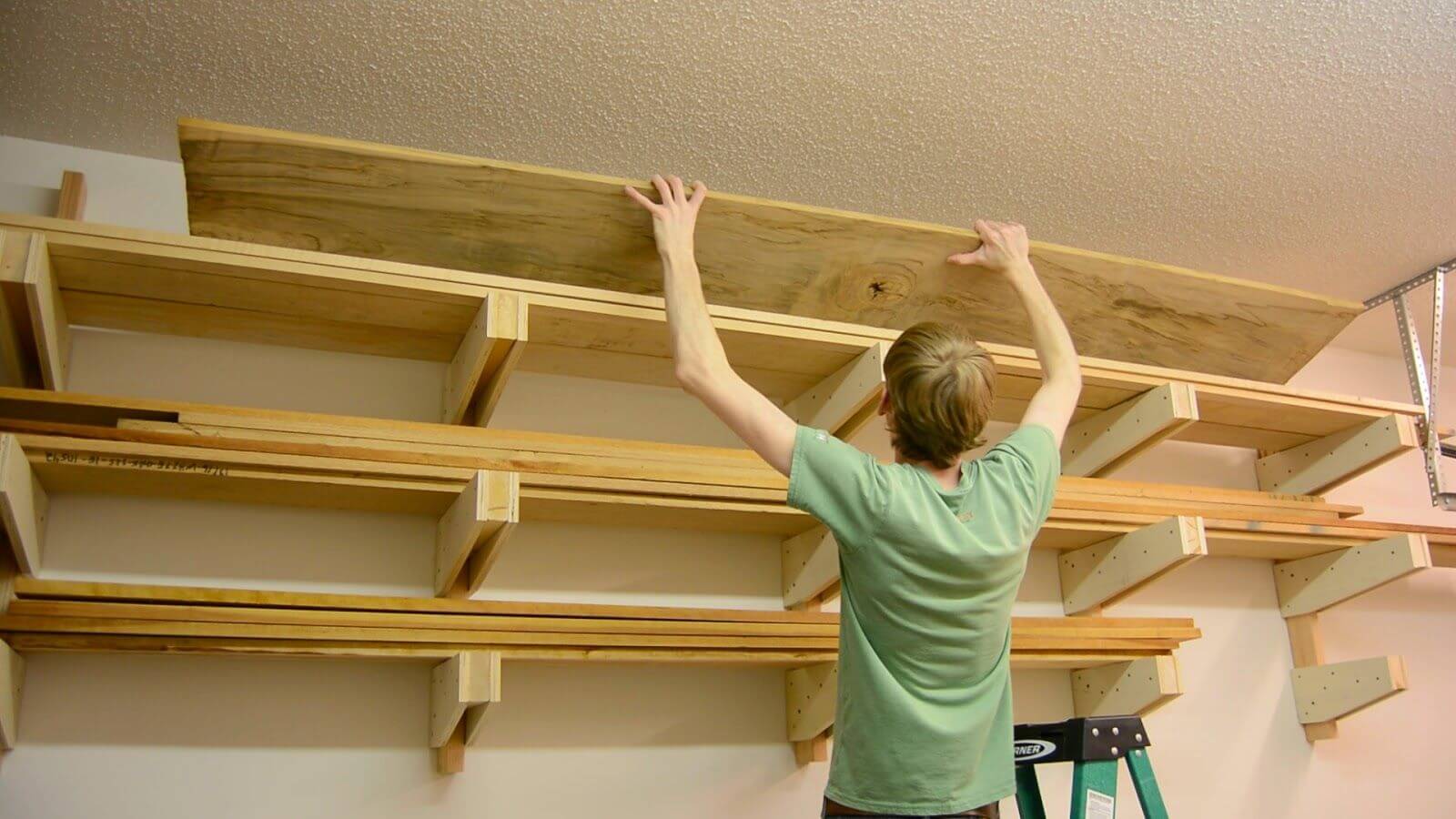 HOW TO BUILD WALL MOUNTED GARAGE SHELVES. 1. GRAB THE SUPPLIES