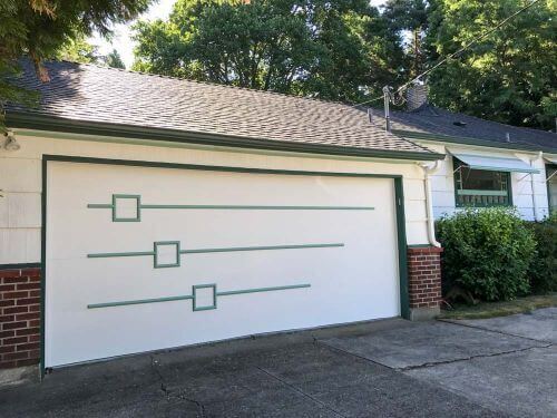 GEOMETRIC GRAPHICS MID CENTURY MODERN GARAGE