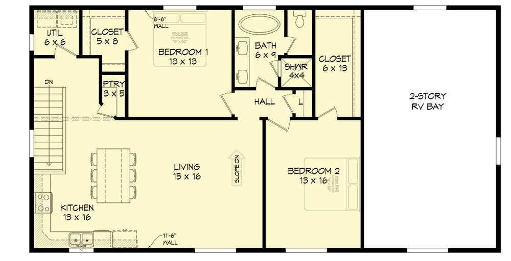 2 bedroom apartment above garage 4 car