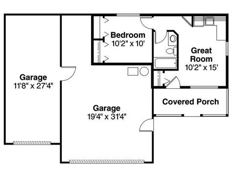 garage plans with apartment one level