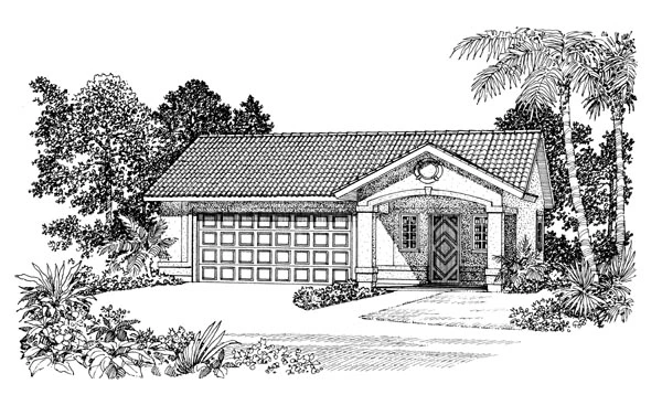 Garage with living quarters one level