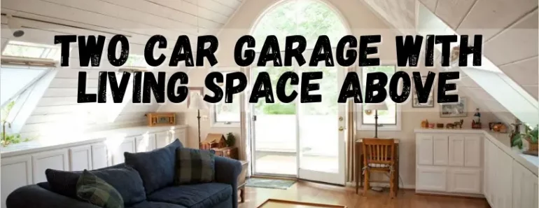 Attractive View of Two Car Garage with Living Space Above