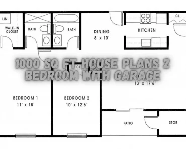 Inspiring 1000 sq ft House Plans 2 Bedroom with Garage