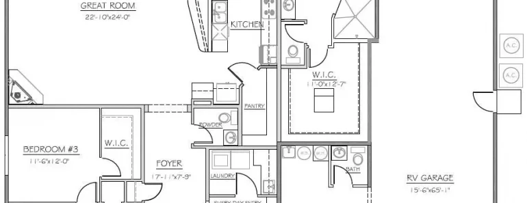 Awesome One Bedroom Floor Plans With Garage