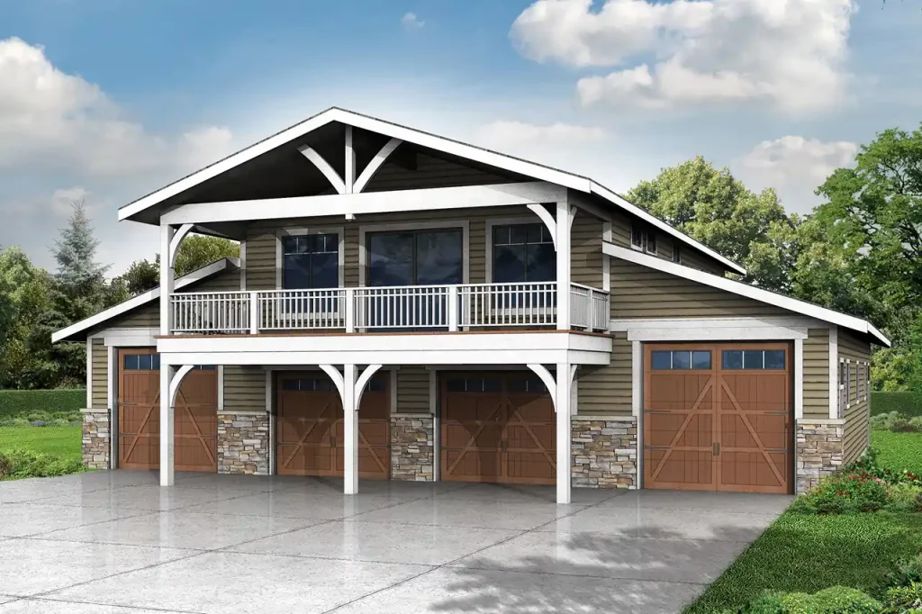 Rustic Carriage House Plans 4 Car Garage
