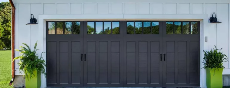 Interesting Black Modern Farmhouse Garage Doors