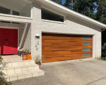 Inspiring Mid Century Modern Wood Garage Doors