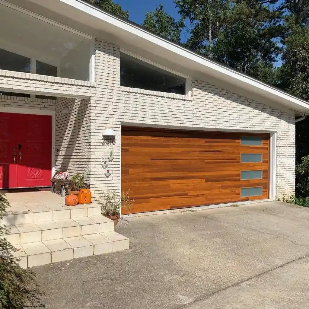 Mid Century Modern Wood Garage Doors