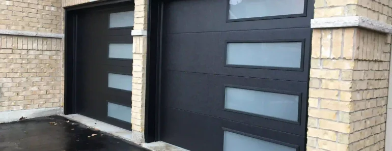 Inspiring Modern Wood Garage Door With Windows