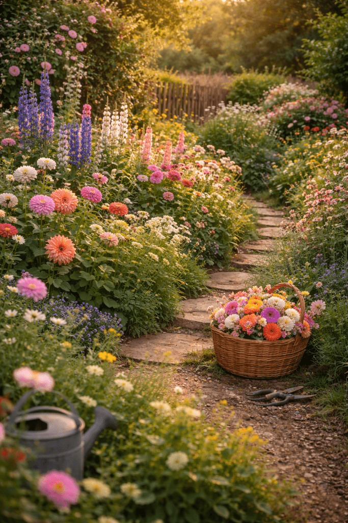 3 Cottage Style Cut Flower Garden Layout That Blends Beauty and Harvest