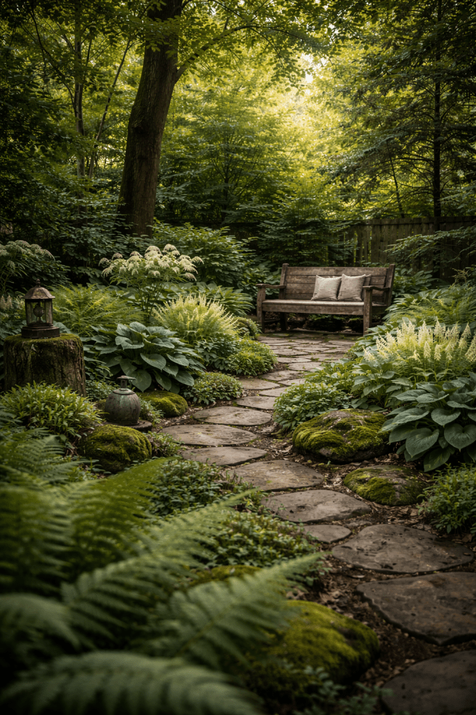 Best 1 Woodland Style Shade Garden Ideas for Natural Serenity