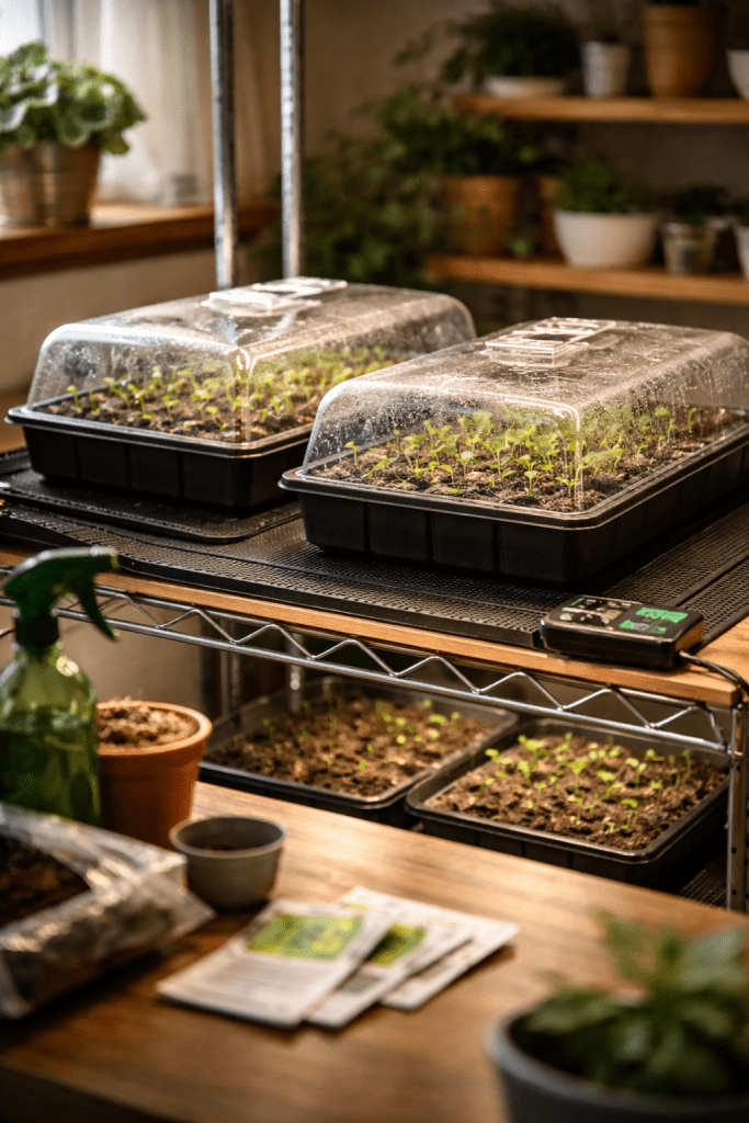 Best 2 Indoor Seed Starting Setup With Heat Mat and Humidity Control