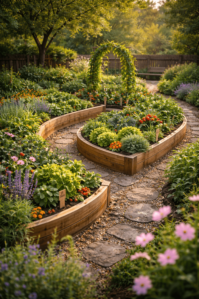 Best 3 Curved Raised Garden Bed Layout for a Beautiful Garden Design