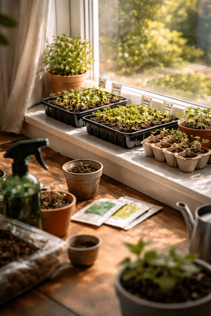 Best 3 Indoor Seed Starting Setup Using Windowsill Natural Light