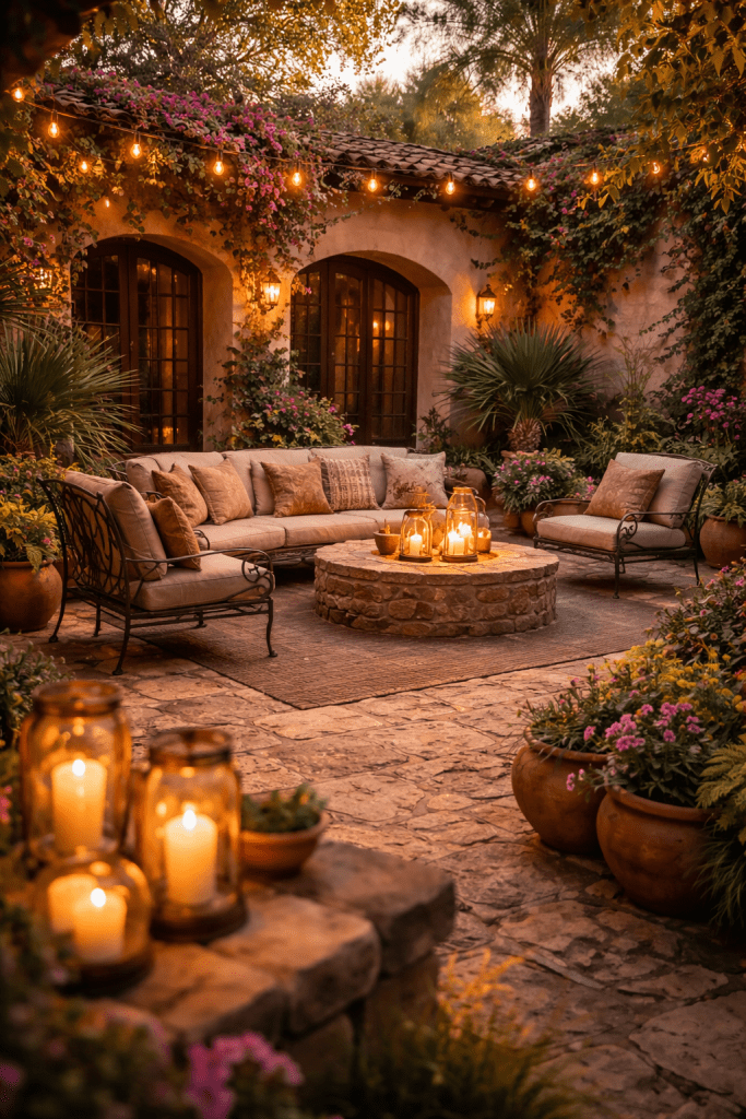 Best 3 Mexican Garden Hacienda Style With Cozy Outdoor Living Area