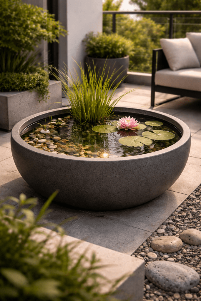 Best 3 Pond in a Pot Idea Number 1 Modern Decorative Pond in a Pot for Stylish Spaces