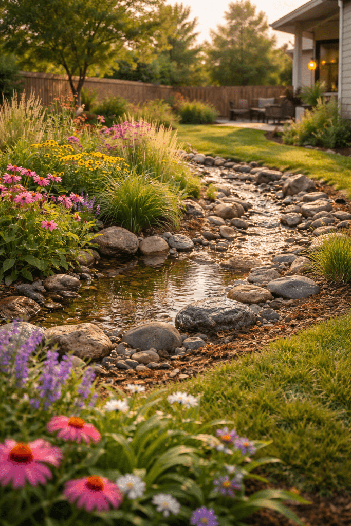 1 Rain Garden Drainage Ideas That Look Beautiful