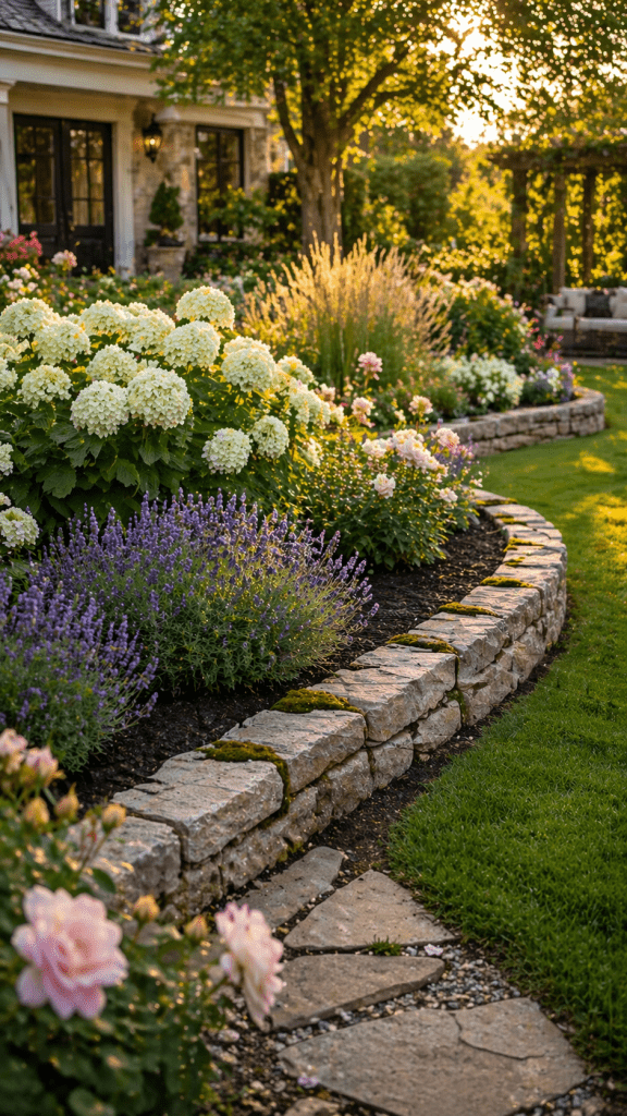 1 Stone Flower Bed Edging for Timeless Elegance