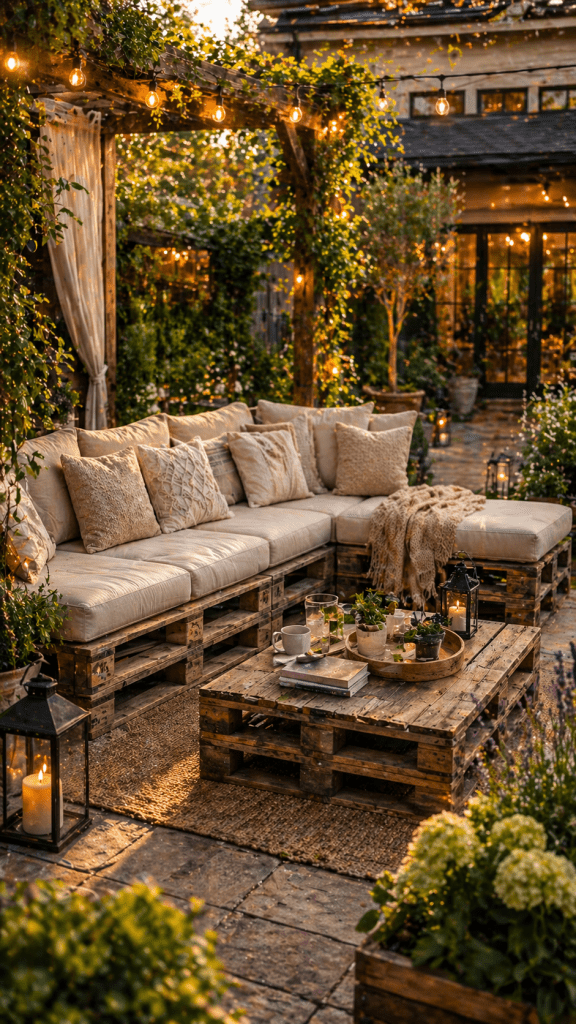 2 Pallet Lounge Garden Corner for Ultimate Relaxation