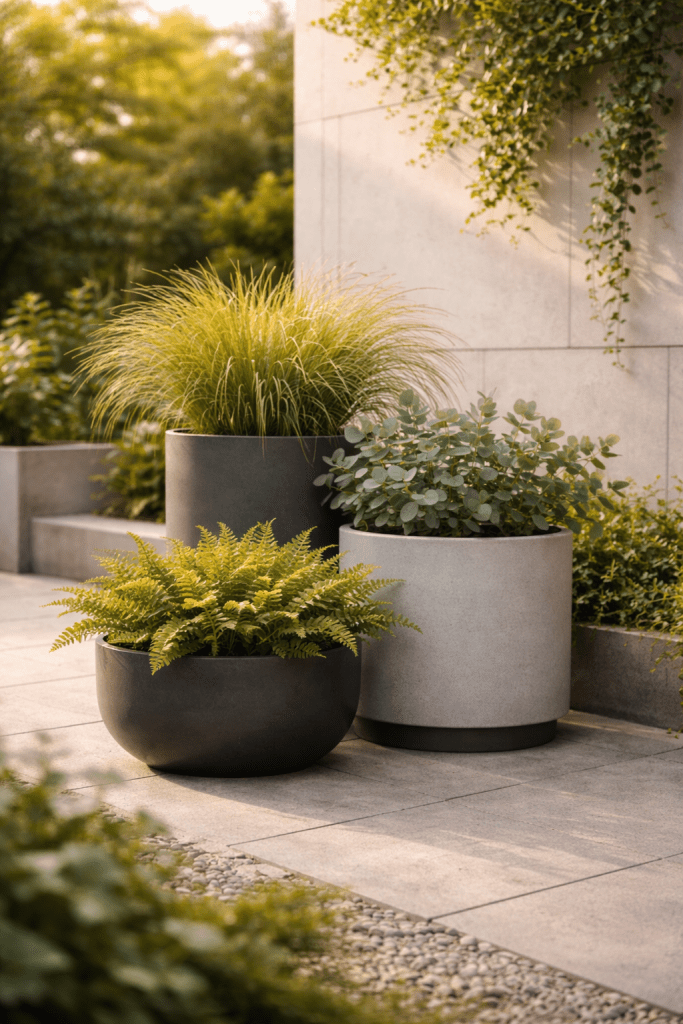 2. Minimalist Green Spring Planter Ideas for a Modern Look