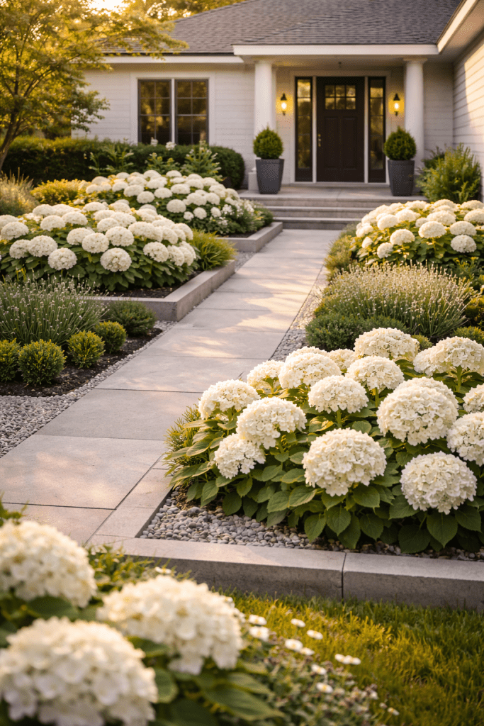 2. Modern Minimalist Hydrangea Garden Front Yard tes