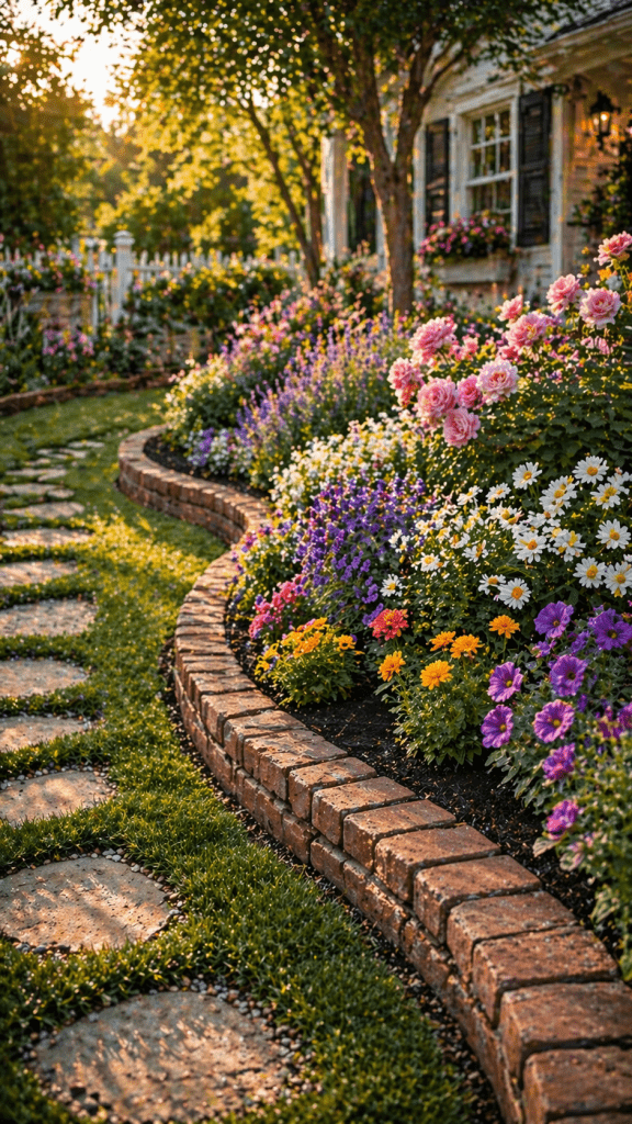 3 Brick Flower Bed Edging for Affordable Charm