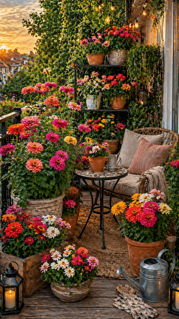 3 Transform Small Spaces With Container Zinnias Garden Ideas