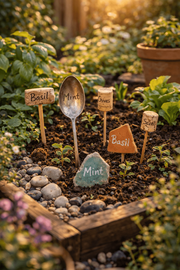 3 Upcycled Garden Labels DIY Using Household Items