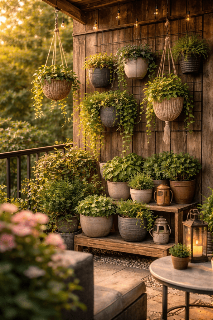 3. Hanging and Vertical Garden Pots for Small Spaces