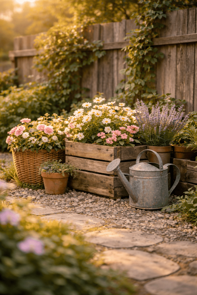 3. Rustic Cottage Spring Planter Ideas for a Cozy Garden Feel
