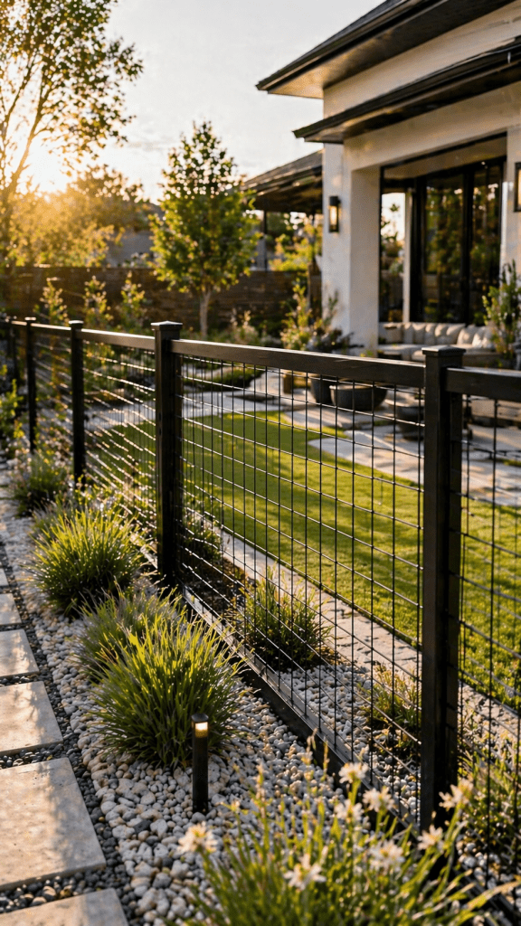 Best 2 Black Metal Hog Wire Fence Ideas for Modern Homes