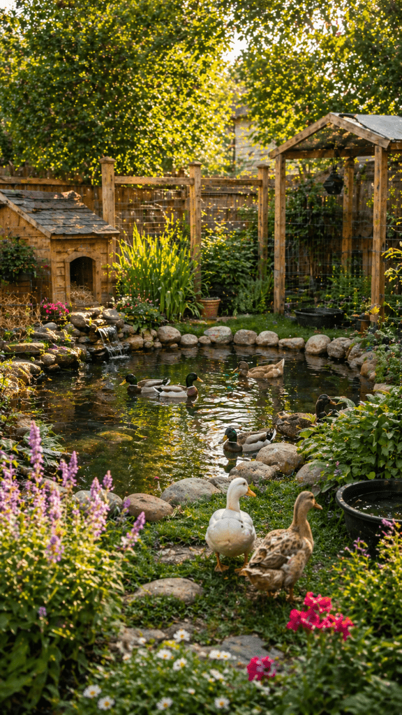 Best 2 Natural Pond Style DIY Duck Enclosure for Happy Ducks