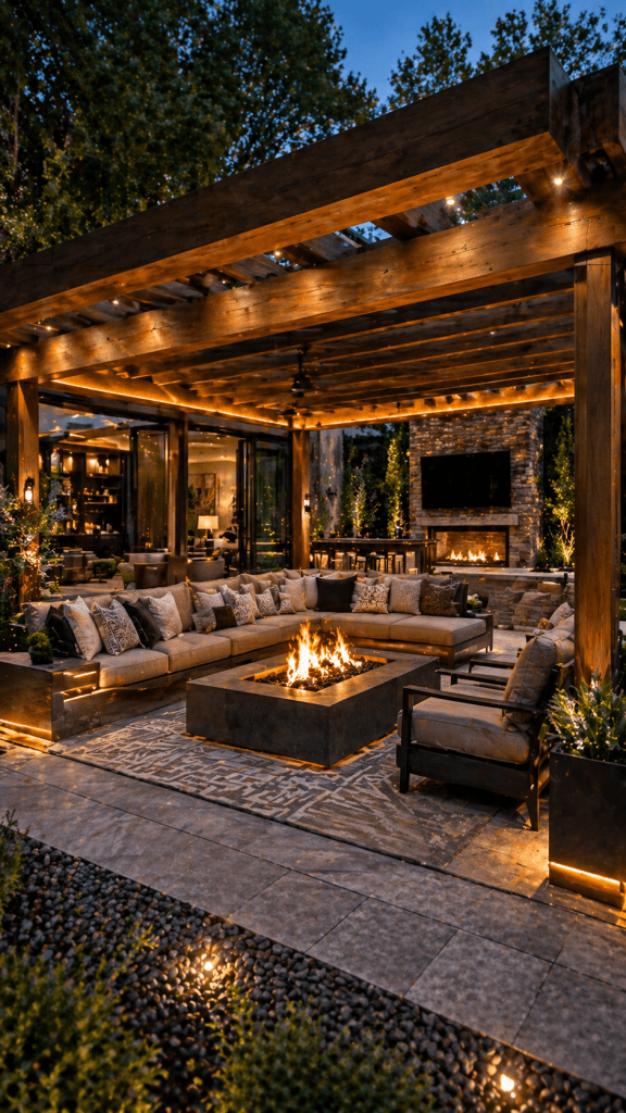 Best 3 Luxury Lounge Fire Pit Pergola Designs for Ultimate Backyard Living