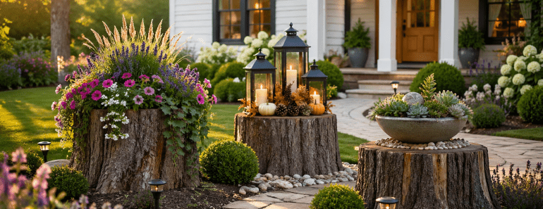 Best 3 Tree Stump Ideas Outdoor Front Yard That Make Your Curb Appeal Look Expensive