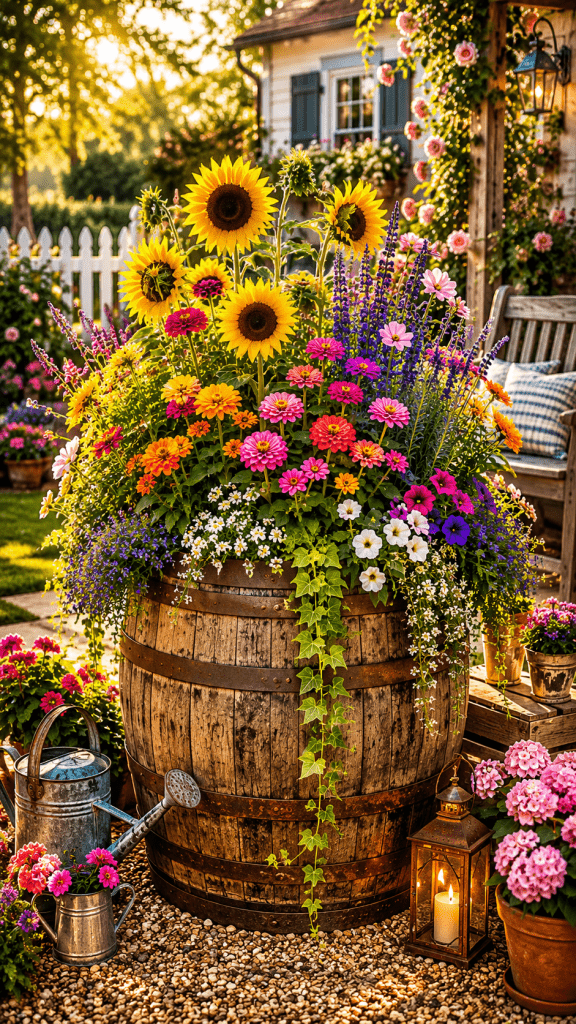 Best 3 Rustic Barrel Planters For Timeless Farmhouse Charm