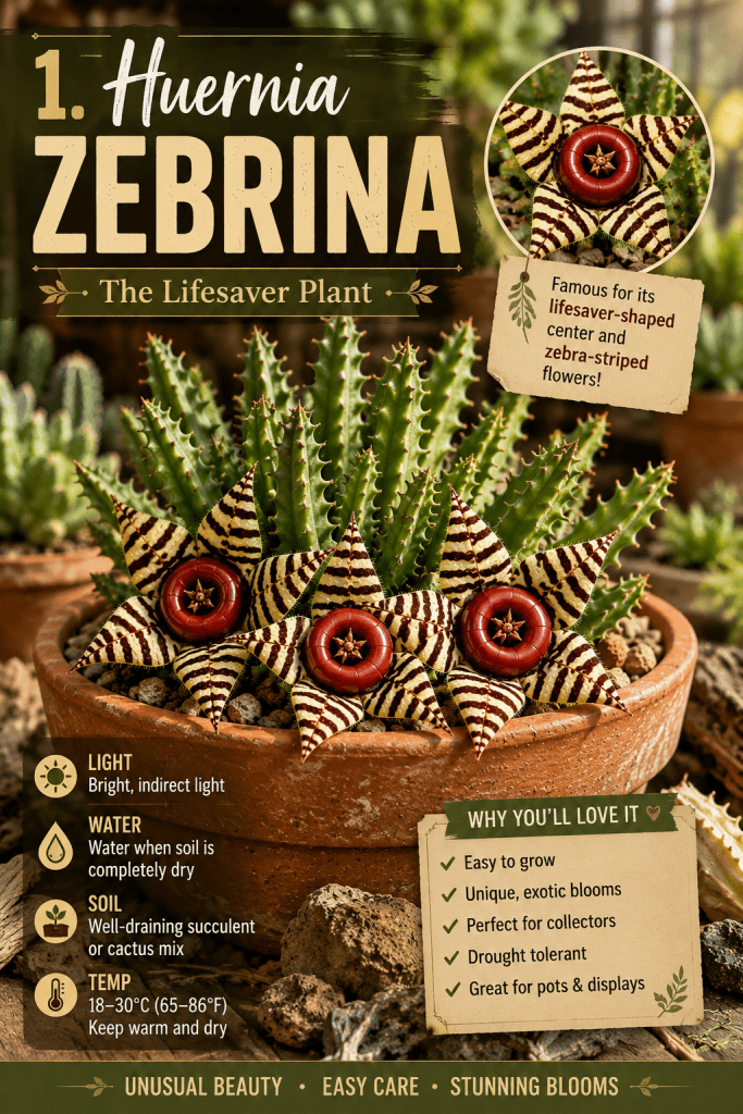 1. Huernia Zebrina