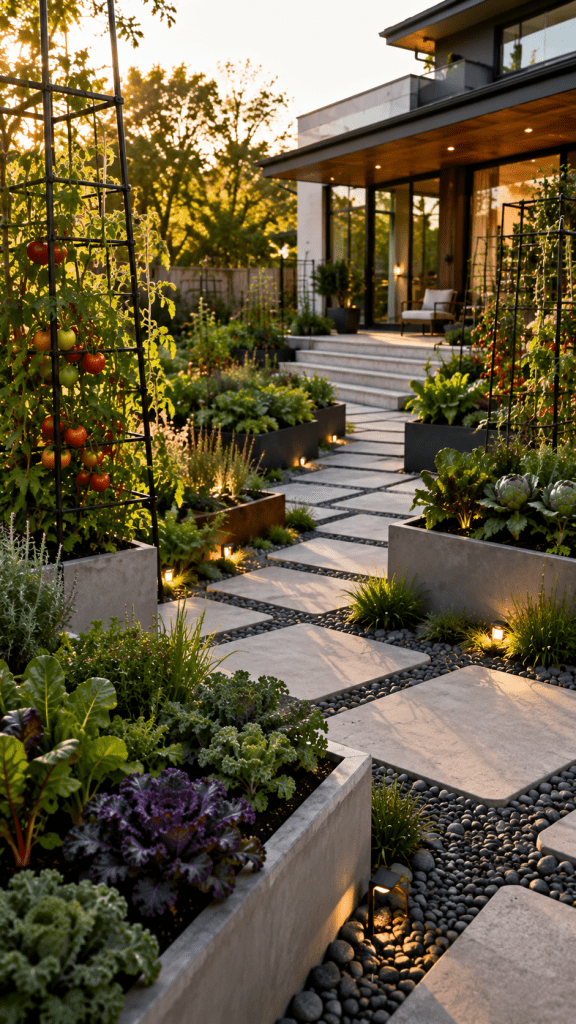 3. Modern Front Yard Vegetable Gardens That Blend Elegance And Productivity