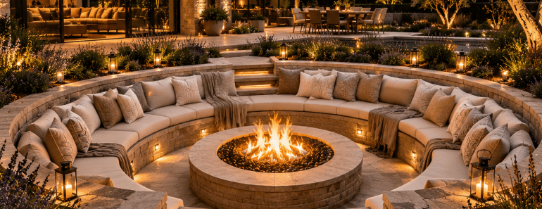 Sunken Fire Pits and Seating Ideas That Instantly Transform Your Backyard Into a Luxury Retreat