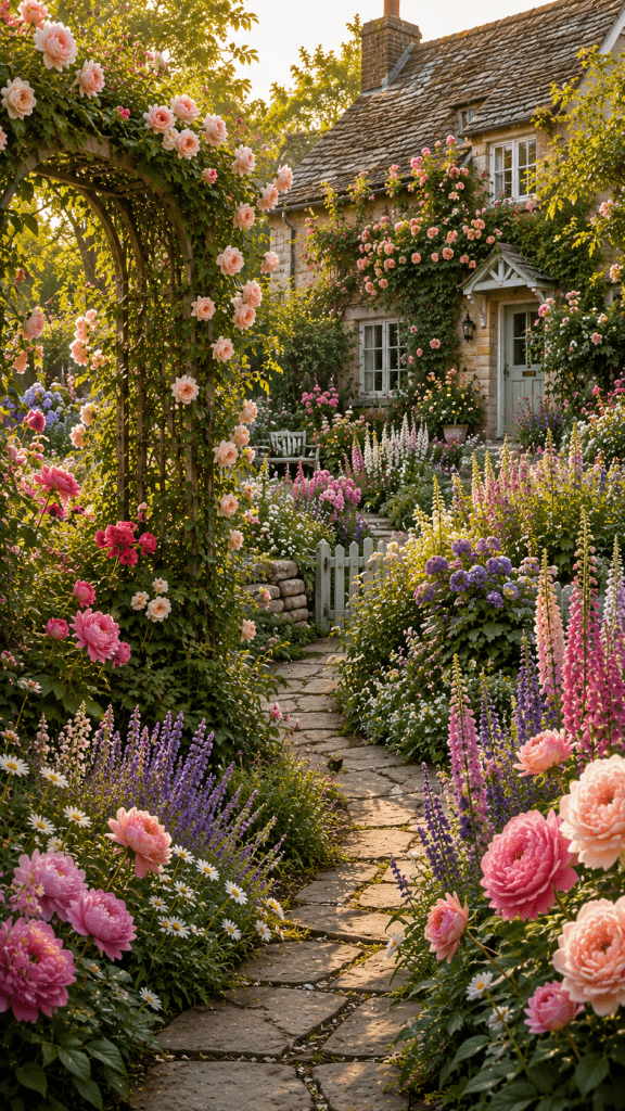 🥇 Best 1 Beautiful Gardens Flowers Nature With Romantic Cottage Charm